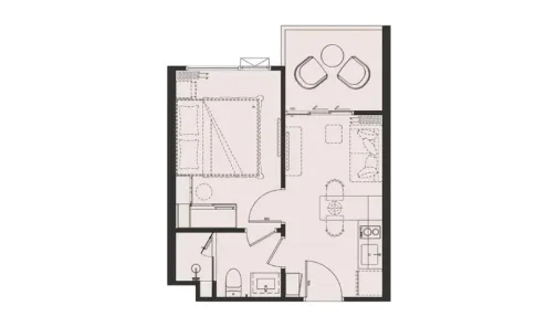 Планировка 1-bedroom M